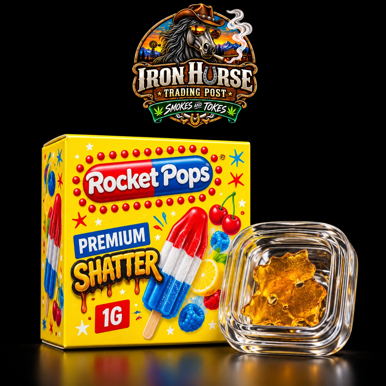 Rocket Pops Premium Shatter – 1g v2 Rocket Pops Premium Shatter – 1g - Image 1