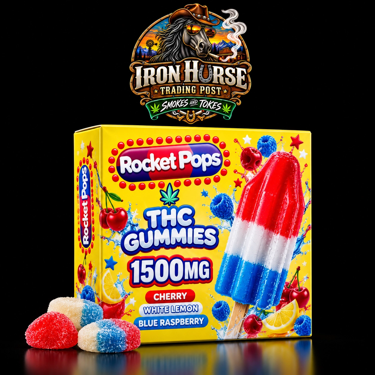 Rocket Pops THC Gummies – 1500mg v2 Rocket Pops THC Gummies – 1500mg - Image 1