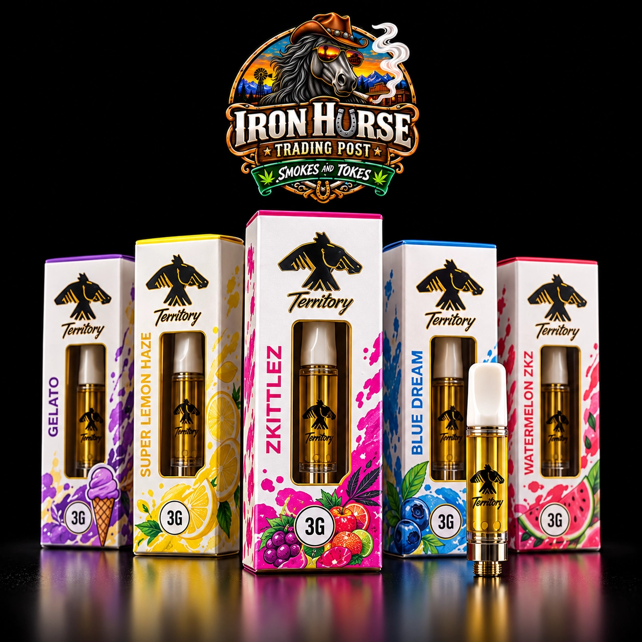 Territory THC 3g Vape Carts v2 Territory THC 3g Vape Carts - Image 1